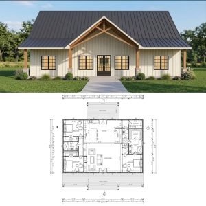 40x60 barndominium plans - exterior view