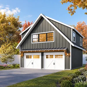 26x26 garage and adu plans - exterior view