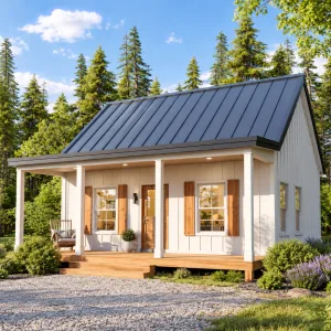 20x24 cabin plans - exterior view