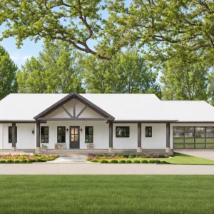 84x30 farmhouse plans - exterior view