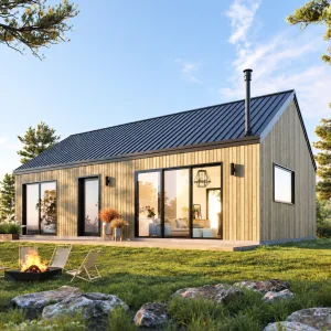 20x32 barndominium plans - exterior view