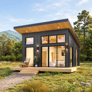 20x20 cottage plans - exterior view