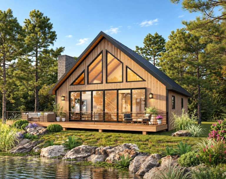 Modern Cabin with Loft, 35x35
