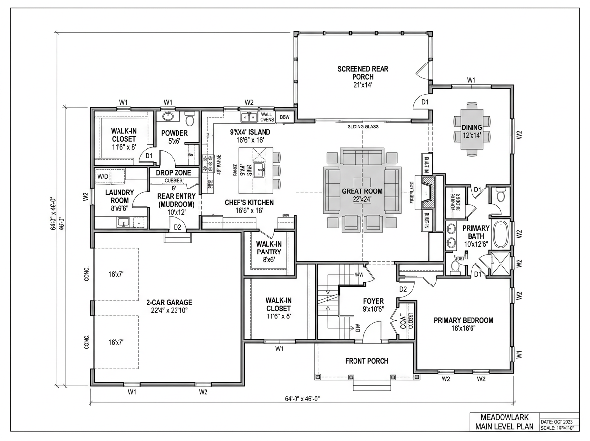 Meadowlark Farmhouse floor plan