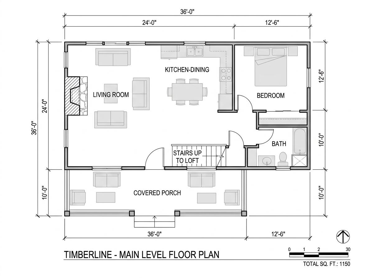 Timberline Cabin floor plan