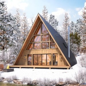 36x58 a-frame plans - exterior view