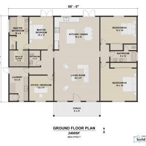 2400 sq ft 40x60 house plans - floor plan and elevation