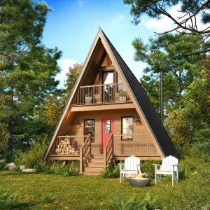 22x36 a-frame plans - exterior view