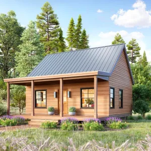 22x26 cottage plans - exterior view